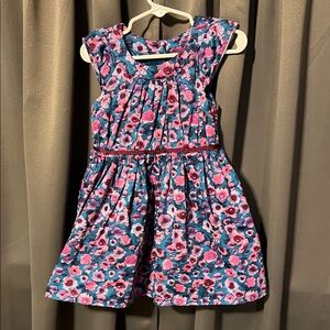 Cherokee Floral Kids Dress - Blue and Pink